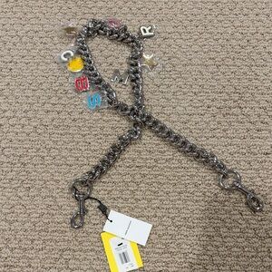 Marc Jacobs The Bold Charm Shoulder Chain Strap in silver. SOLD OUT